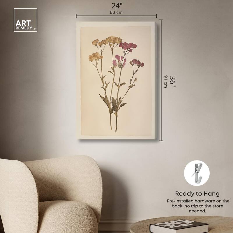 Dried Flower Canvas by Art Remedy, Gallery Wrapped