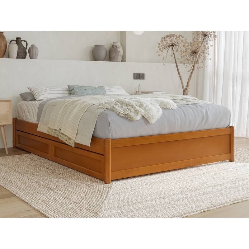 Barcelona Panel Platform Bed with Storage Drawers