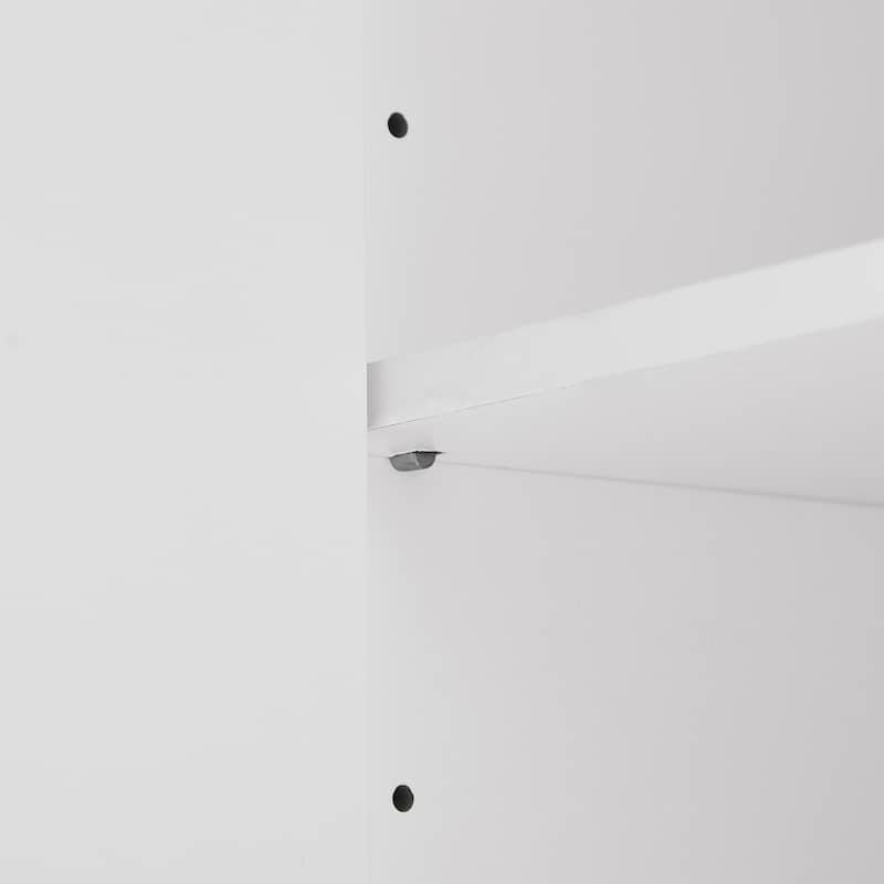 Storage Cabinet with 2 Doors and 4 Drawers for Bathroom Office