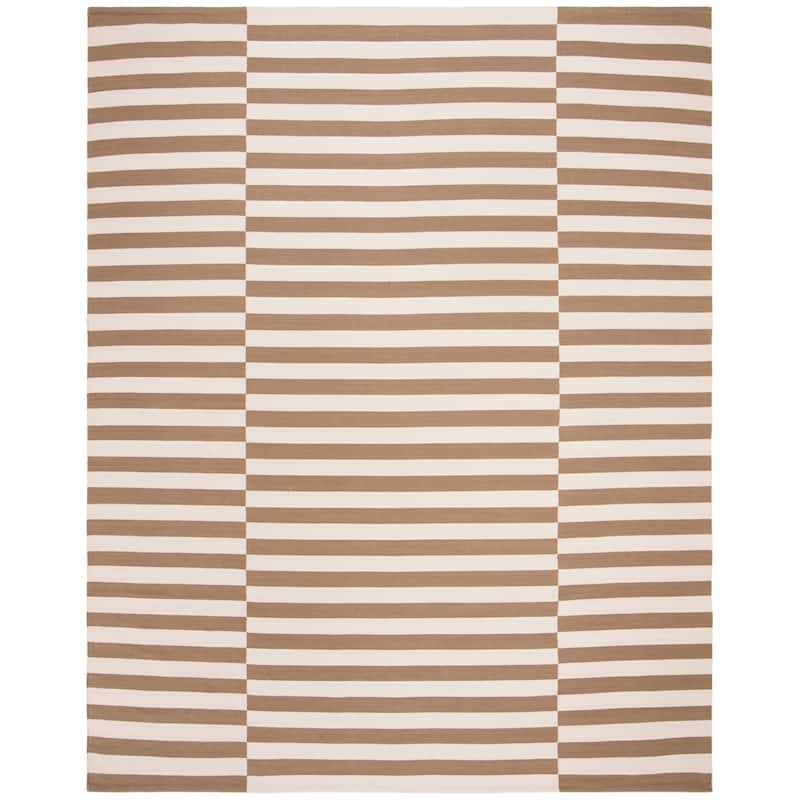 Lauren Ralph Lauren Ludlow Stripe Nautical & Coastal Cotton Rug - 8' x 10' - Sepia