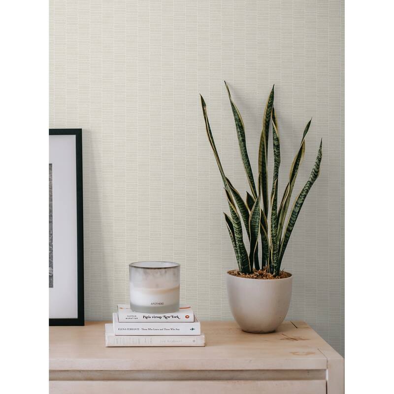 Seabrook Designs Deco Spliced Stripe Unpasted Wallpaper