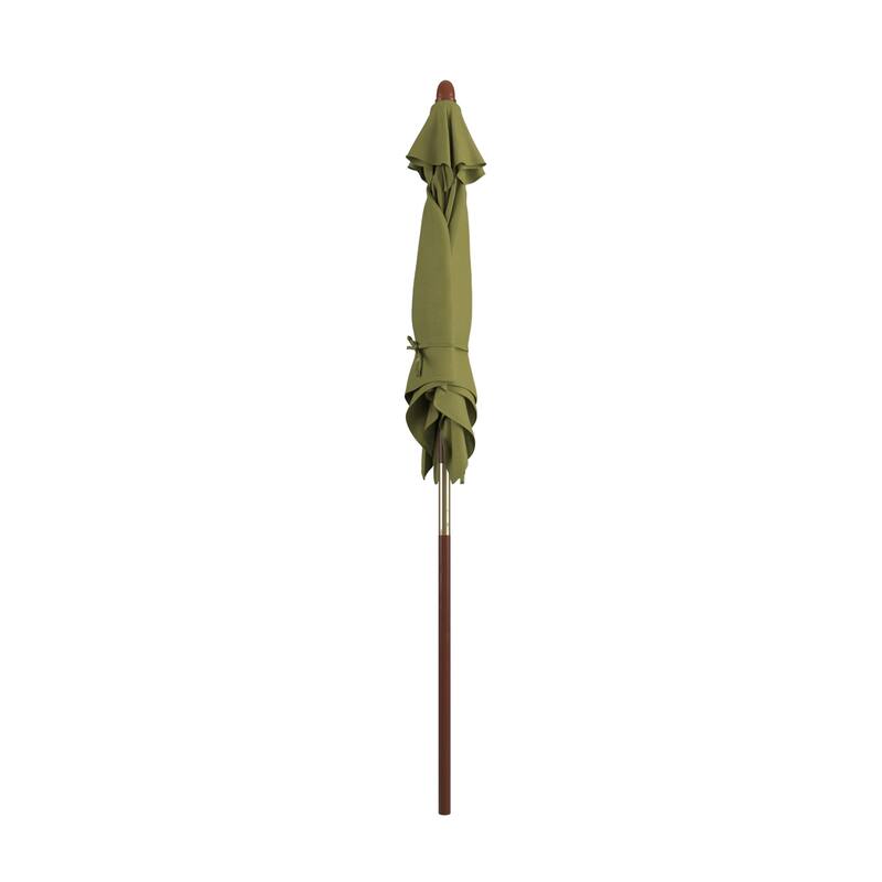 Port Lavaca 6ft Square, Sunbrella Fabric Wooden Patio Umbrella by Havenside Home, Base Not Included