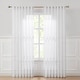preview thumbnail 2 of 14, Lush Decor Calia Textured Stripe Sheer Pair Window Curtain Panels - 84" x 52"