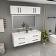 preview thumbnail 26 of 26, Victoria 48'' Floating Double Sink Vanity with LED light Top Cabinet