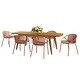 preview thumbnail 4 of 5, 7Pcs Modern Outdoor Expandable Dining Set with Stackable Chair
