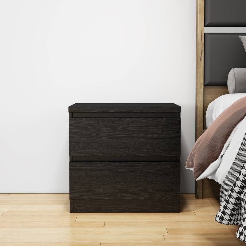 19.7"Nightstand with 2 Drawers, Beside Table with Drawers Handle Free Design,Thickened Top Plate, for Bedroom,Living Room