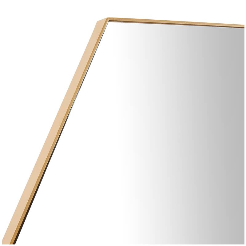 Contemporary Hexagon Wood Wall Mirror - Multiple Finishes and Sizes