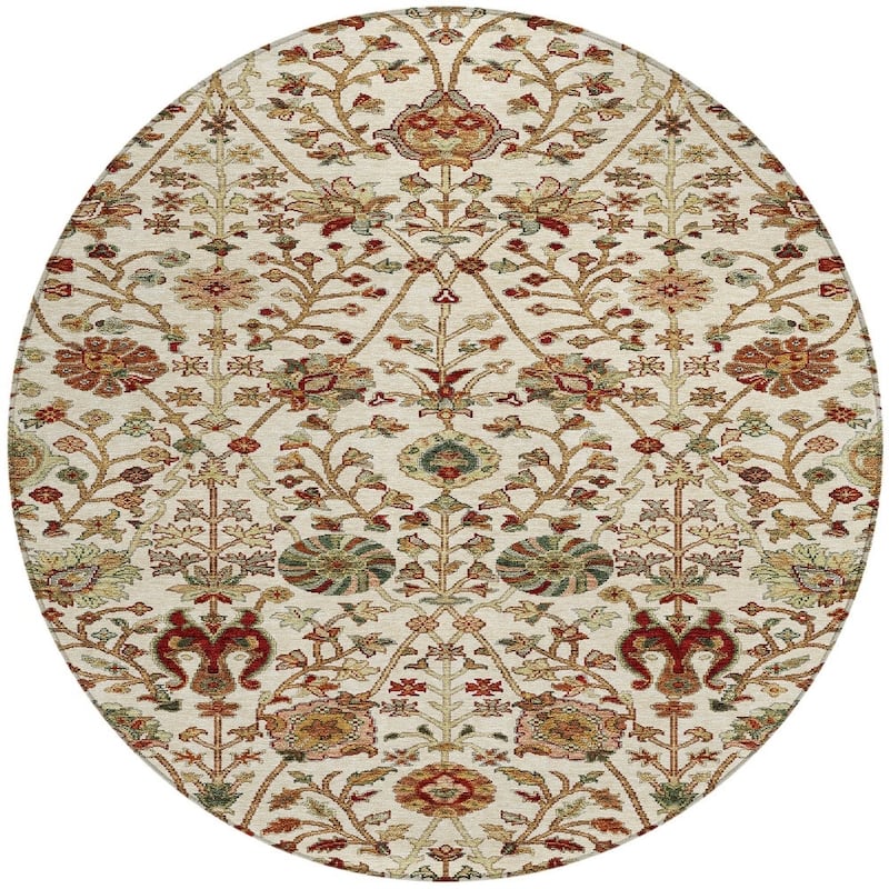 HomeRoots Floral Transitional Rectangle Outdoor Rug