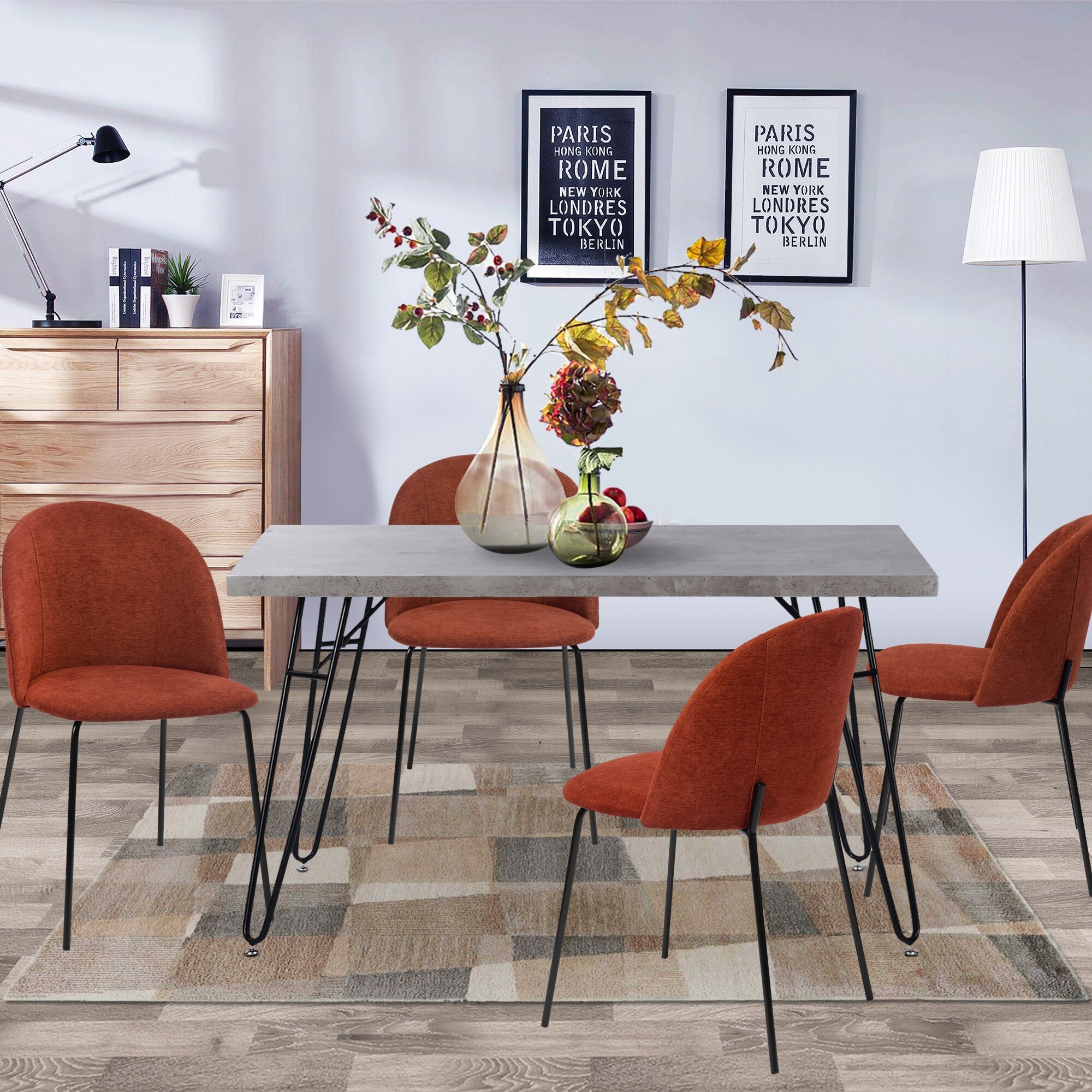 Shop Carson Carrington Idemala Brushed Fabric Dining Chairs Set