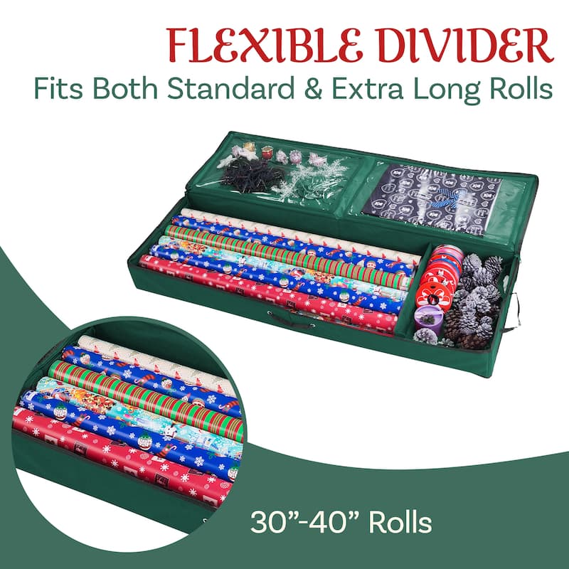 Elf Stor 30" Wrapping Paper, Ribbon and Bows Organizer