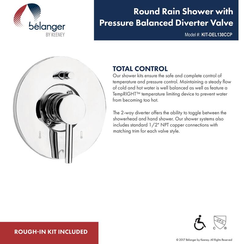 Belanger Delphi Pressure Balanced Shower System from Wall