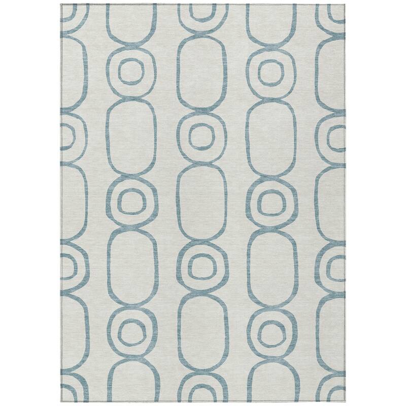 Machine Washable Indoor/ Outdoor Modern Vibe Chantille Rug