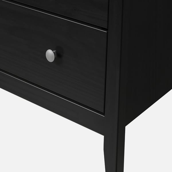 Jela Solid Wood 4 Drawer Dresser - Black - On Sale - Bed Bath & Beyond -  43004958