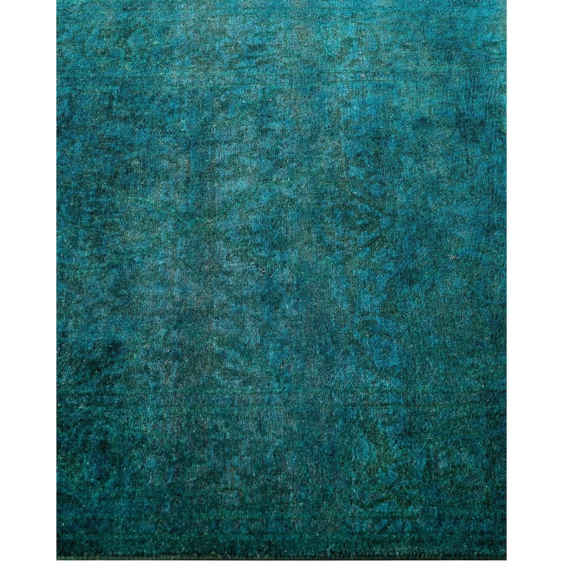 Contemporary Overdyed Wool Hand Knotted Runner - 2' 8" x 21' 7"