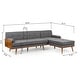 preview thumbnail 7 of 20, Fluhr Mid-century Modern Chaise Sectional by Christopher Knight Home