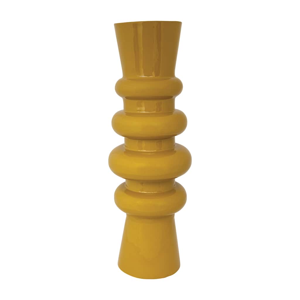 Enameled Metal Vase