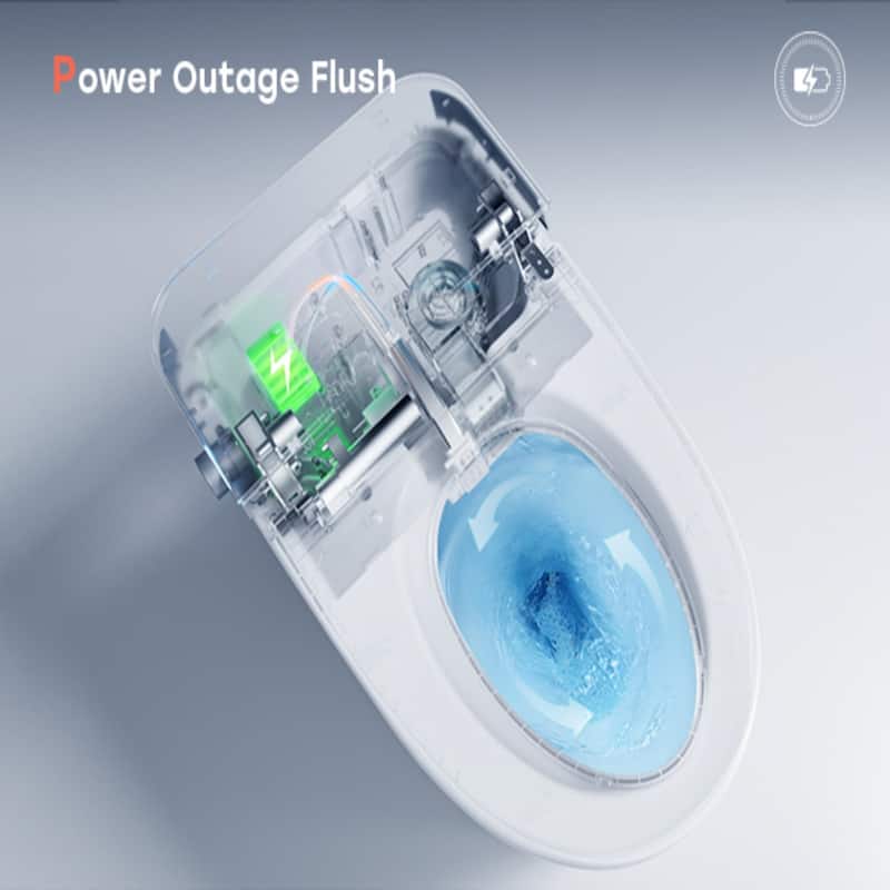 HOROW 10 in Rough-In Elongated Smart Bidet Toilet in White 1.0/1.27 GPF with Auto Flush Heated Seat Child Wash and Deodorizer