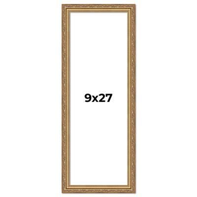 9x27 Frame Red Solid Wood Picture Frame Width 1.75 Inches | Interior Frame Depth 1 13/16 Inches