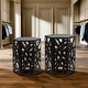 preview thumbnail 5 of 7, Adeco Set of 2 Hexagon Metal Nesting Side End Tables Set
