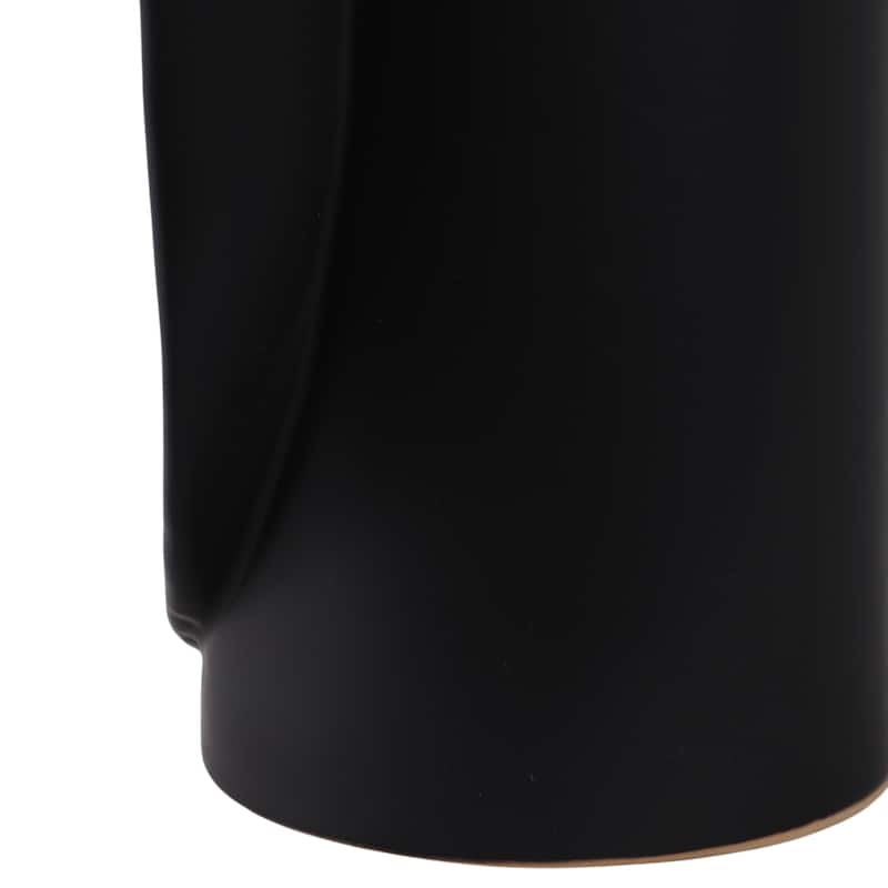 Ceramic Stoneware Vase Sculptural Curved Silhouette Modern Design