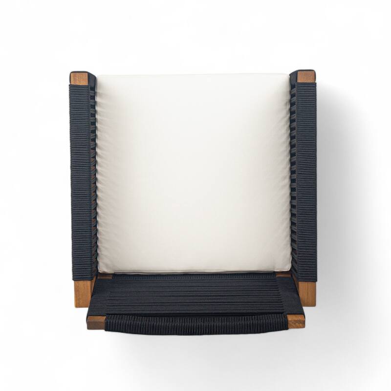 Christopher Knight Home - 7-Piece Acacia Outdoor Dining Table Set with Modern Handwoven Rope Chairs & Expandable Table