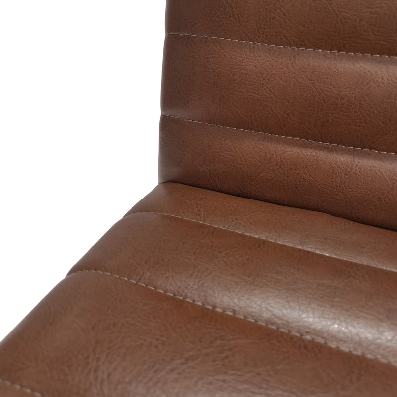 Roomfitters Upholstered Dining Chairs with Rubber Legs, Set of 2, Stylish and Comfortable Design, Brown Finish
