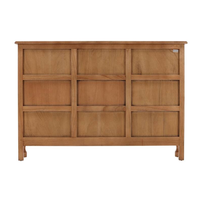 Furniture Classics Dalia Natural Mahogany Rafia Storage Cabinet