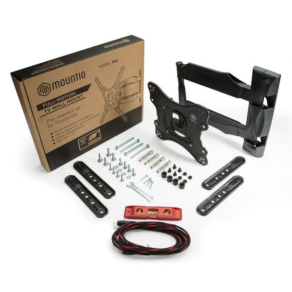 Full Motion Tv Wall Mount For 32 50 Screen 70lbs Capacity Overstock 22902783