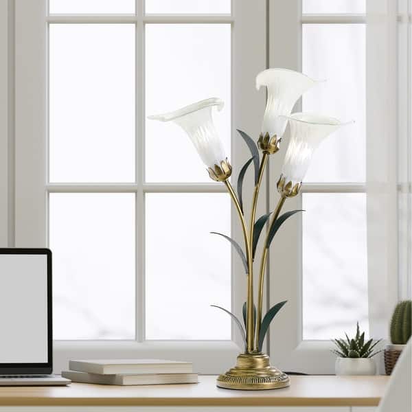 River of Goods 23.5" H Calla Lily Table Lamp - White