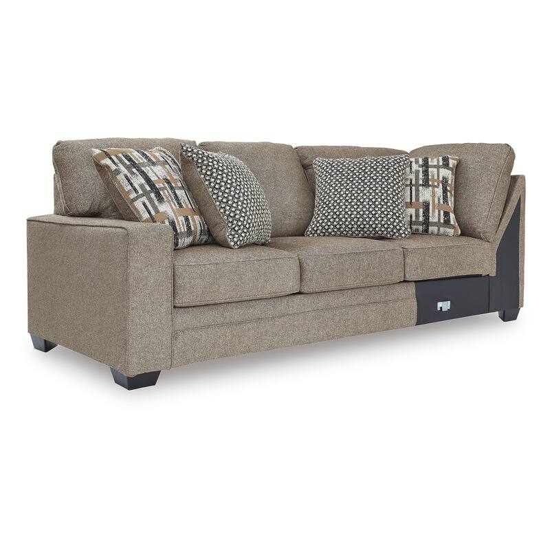 Signature Design by Ashley Cannonbrook Gray 3-Piece Sectional with Chaise - 141" W x 99" D x 40" H
