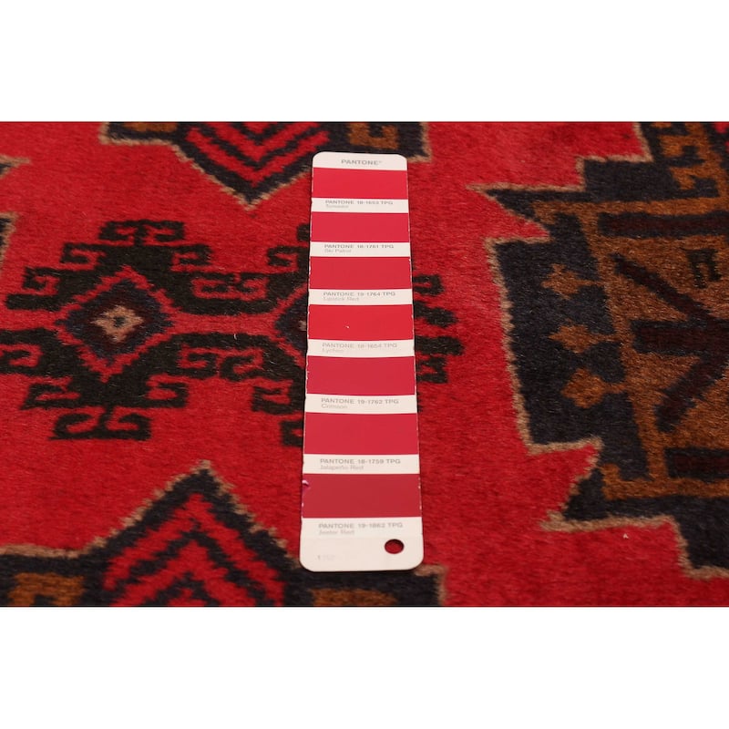 ECARPETGALLERY Hand-knotted Teimani Red Wool Rug - 5'6 x 10'3