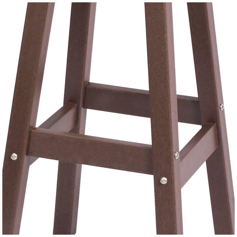 Laguna Hdpe All Weather Outdoor Patio 29" Round Bar Stool (Set Of 3)