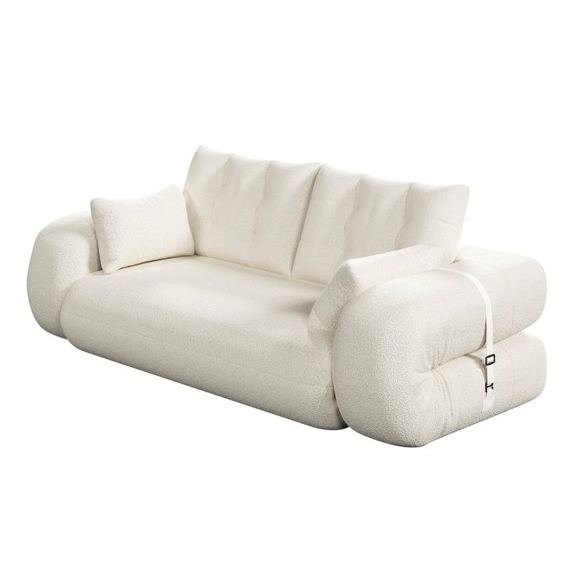 78.7″ Teddy 3-Seater Modular Sleeper Sofa with Convertible Lounge Design