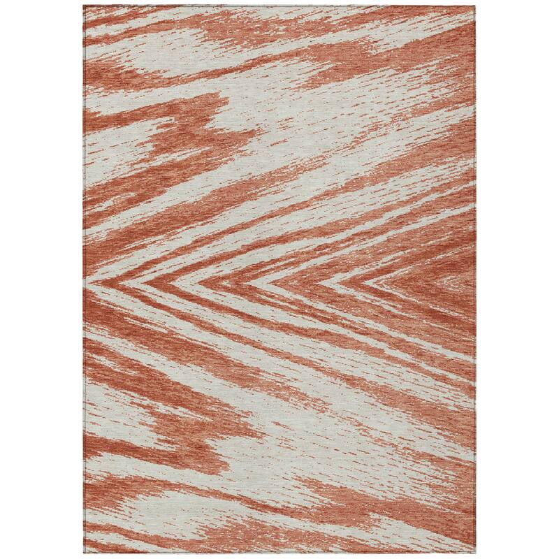 Machine Washable Indoor/ Outdoor Chantille Chevron Modern Rug
