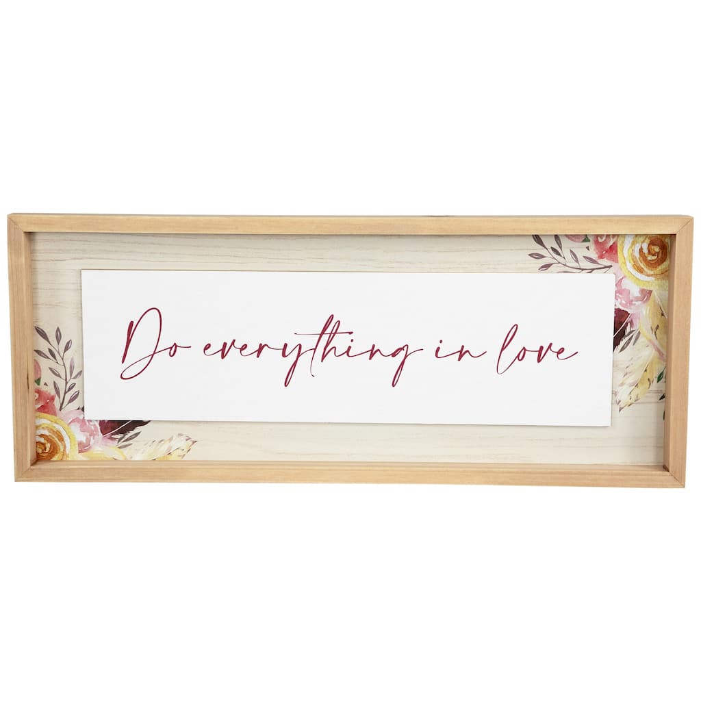 Do Everything In Love Wooden Wall Sign - 19.75"