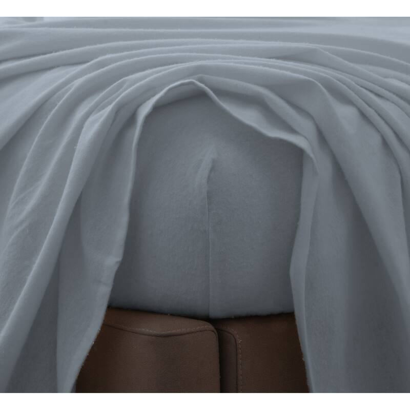 Ultra Soft 100% Turkish Cotton Flannel Double Brushed Solid Sheet Set