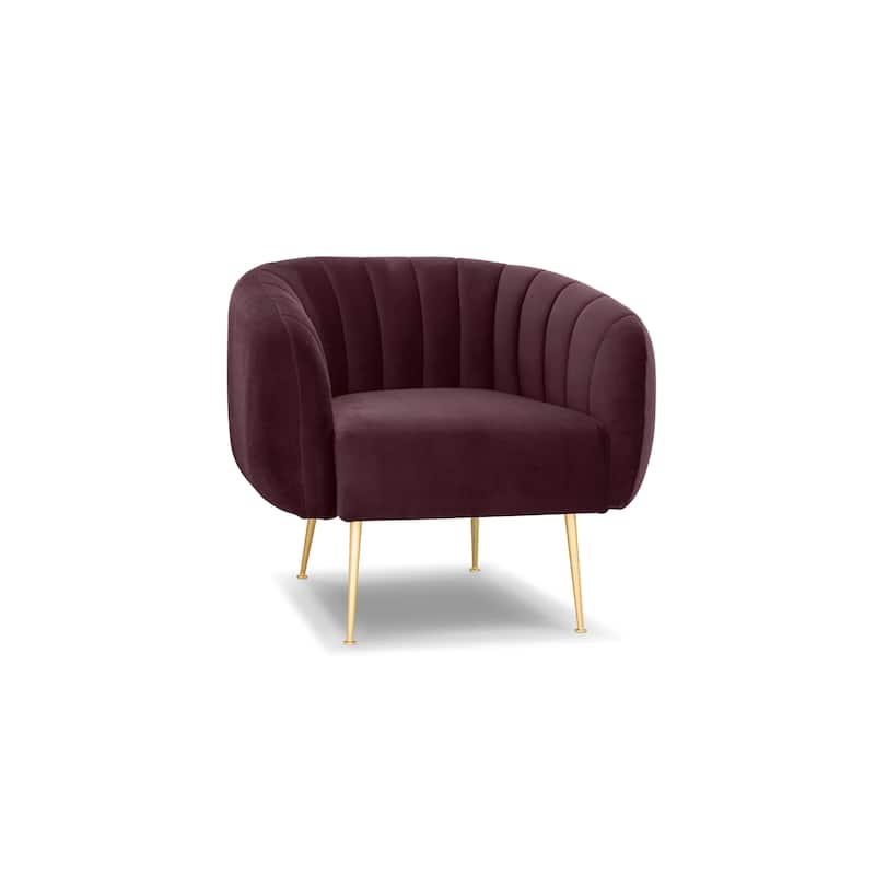 Urbia Channel Accent Chair - Plum Purple