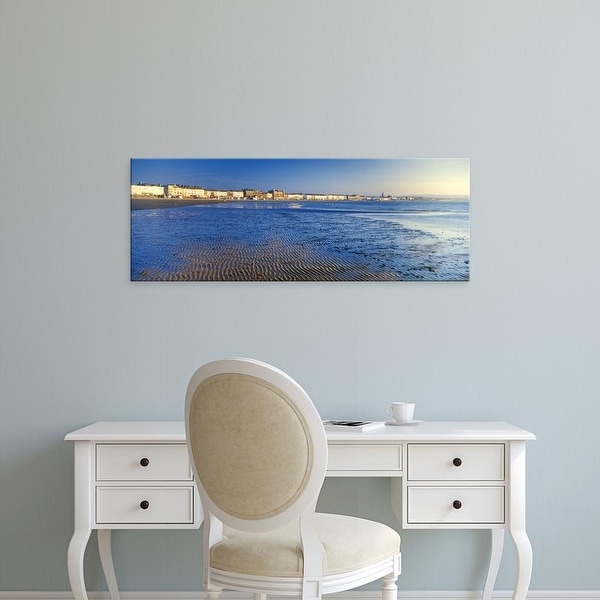 Easy Art Prints Panoramic Images's 'Beach, Weymouth, Dorset, England' Premium Canvas Art