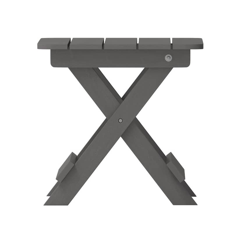 Commercial Grade All-Weather Portable Folding Adirondack Side Table