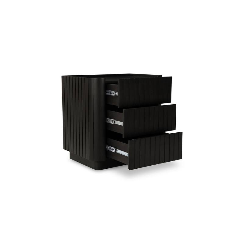 Aurelle Home Poete Solid Acacia Wood 3-Drawer Chest