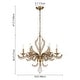 preview thumbnail 7 of 5, Rennnsan 6-Light Modern Glam Sputnik Antique Candle Drum Crystal Chandelier