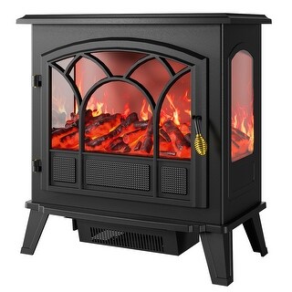 26" Electric Fireplace Space Heater Freestanding