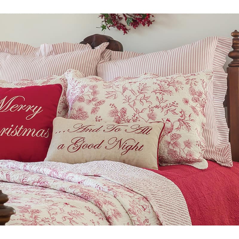 Evergreen Toile Quilt Set