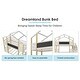 preview thumbnail 3 of 5, Twin over Twin House Bunk Bed with Storage Staircase and Blackboards