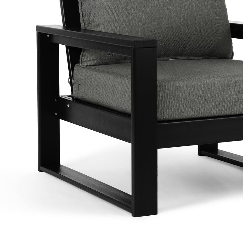 Endless Patio Deep Seating Club Chair with Black Frame (Set of 2)