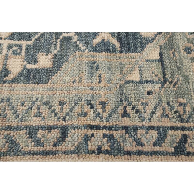 ECARPETGALLERY Hand-knotted Mamluk Light Teal Wool Rug - 7'9 x 9'10