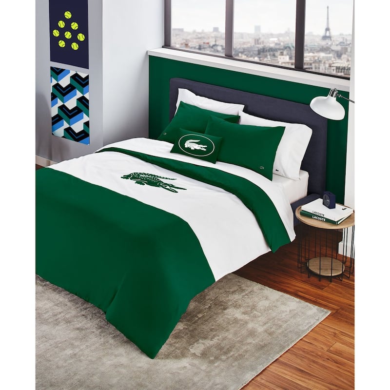 Lacoste Standard Cotton Reversible 4 Piece Comforter Set