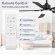 preview thumbnail 7 of 93, 48"/52"/60"/72" Modern Black LED Ceiling Fan with Light Remote (3/5/6/8/12 Reversible Blades)
