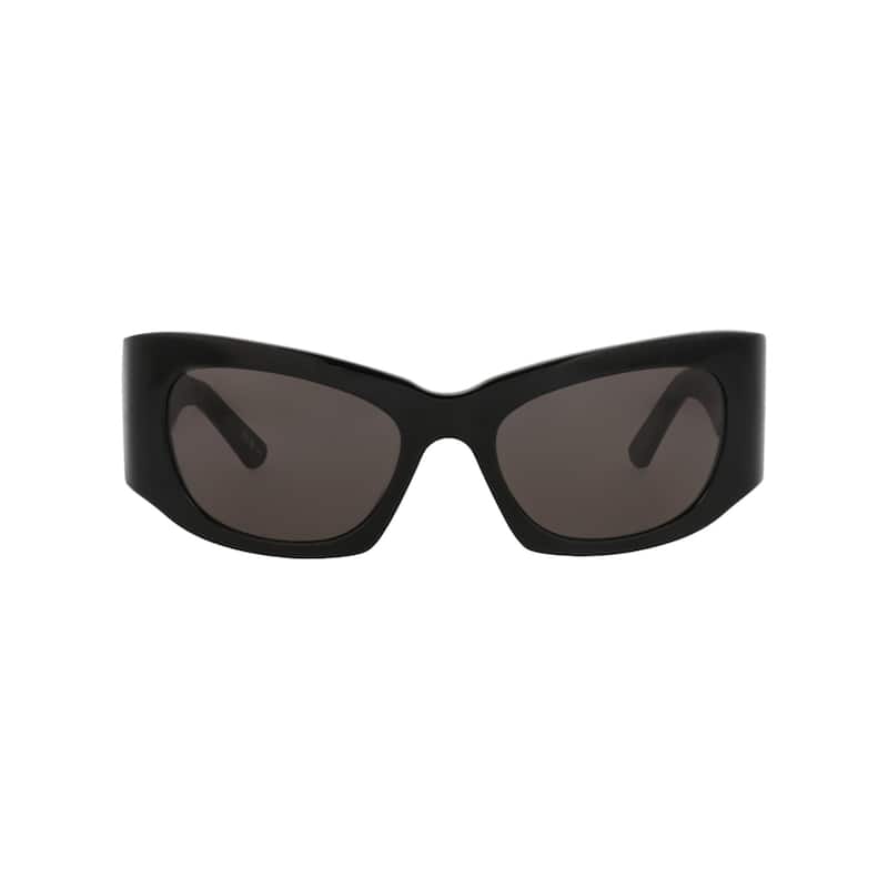 Balenciaga Cat Eye-Frame Recycled Acetate Sunglasses - Black Black Grey - Black - Grey Lens