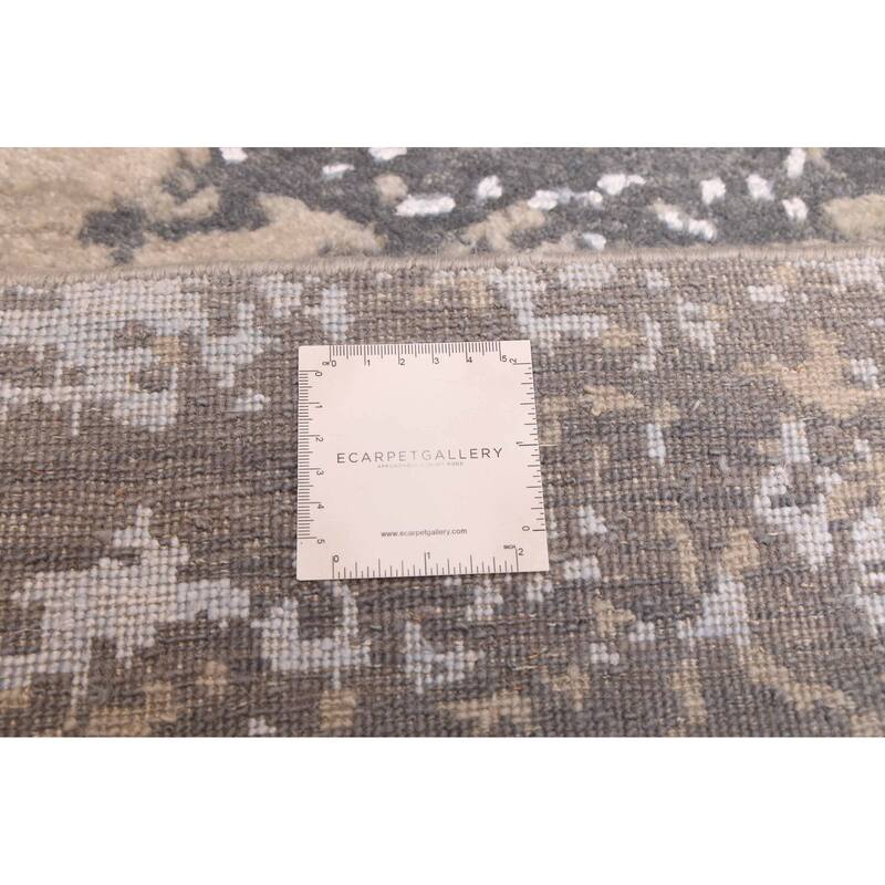 ECARPETGALLERY Hand-knotted Legacy Charcoal Silk, Wool Rug - 2'6 x 10'3